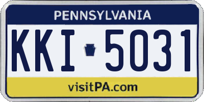 PA license plate KKI5031