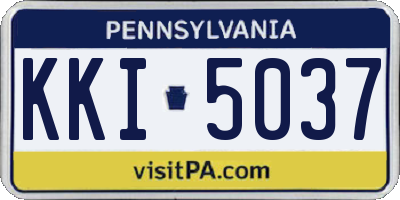 PA license plate KKI5037