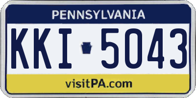 PA license plate KKI5043