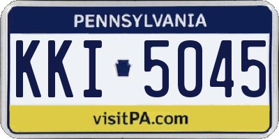 PA license plate KKI5045