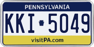 PA license plate KKI5049