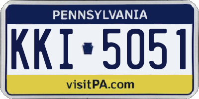 PA license plate KKI5051