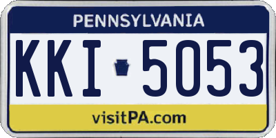 PA license plate KKI5053