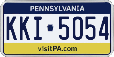 PA license plate KKI5054