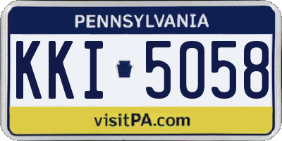 PA license plate KKI5058