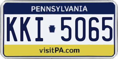 PA license plate KKI5065