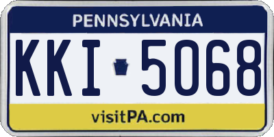 PA license plate KKI5068