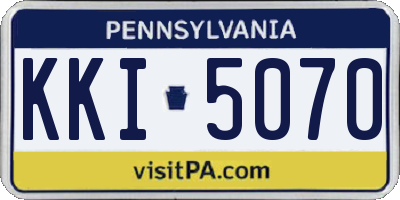 PA license plate KKI5070
