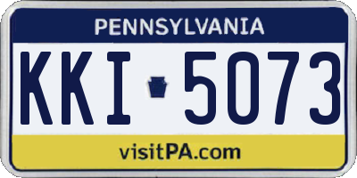 PA license plate KKI5073