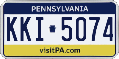 PA license plate KKI5074