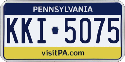 PA license plate KKI5075