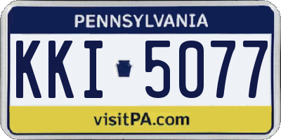 PA license plate KKI5077