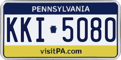 PA license plate KKI5080