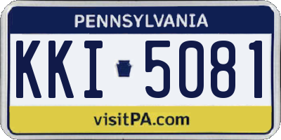 PA license plate KKI5081