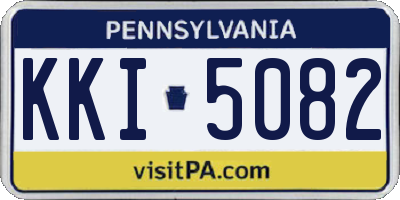 PA license plate KKI5082