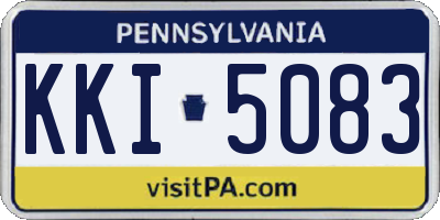 PA license plate KKI5083
