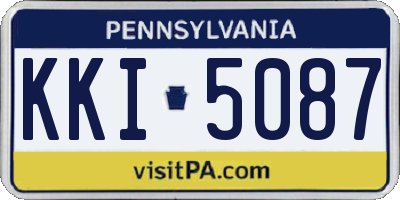 PA license plate KKI5087