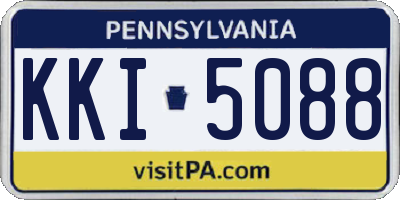 PA license plate KKI5088