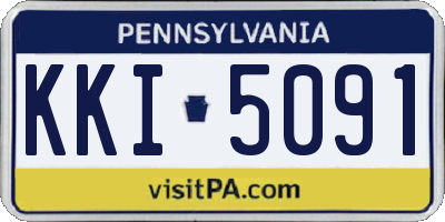 PA license plate KKI5091