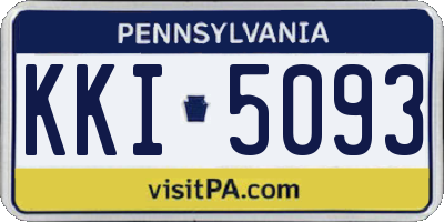 PA license plate KKI5093
