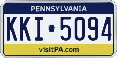 PA license plate KKI5094