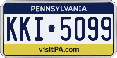 PA license plate KKI5099