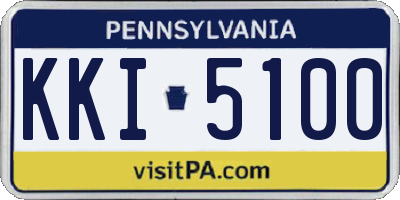 PA license plate KKI5100