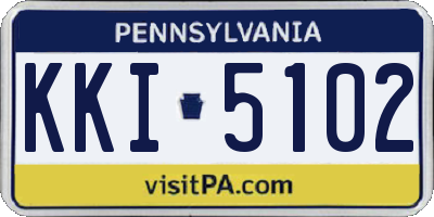 PA license plate KKI5102