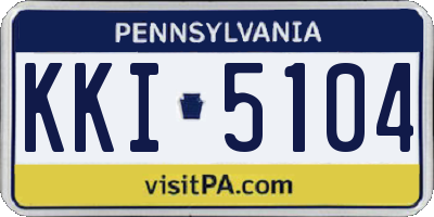 PA license plate KKI5104