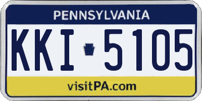 PA license plate KKI5105