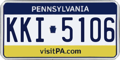PA license plate KKI5106