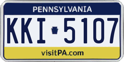 PA license plate KKI5107