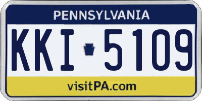 PA license plate KKI5109