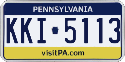PA license plate KKI5113