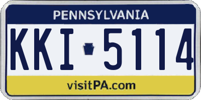 PA license plate KKI5114