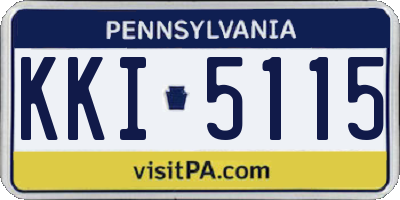 PA license plate KKI5115