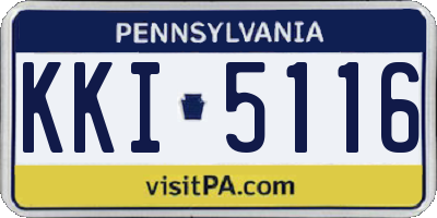 PA license plate KKI5116