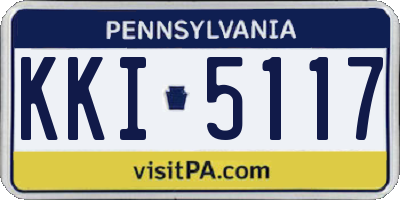 PA license plate KKI5117