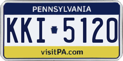 PA license plate KKI5120