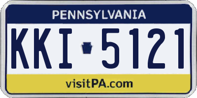 PA license plate KKI5121