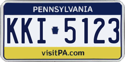 PA license plate KKI5123