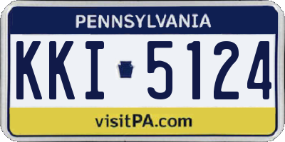 PA license plate KKI5124