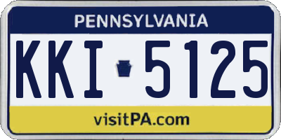 PA license plate KKI5125