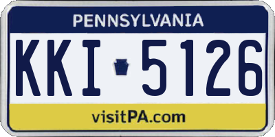 PA license plate KKI5126