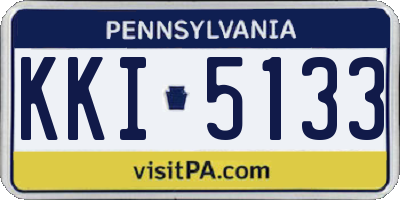 PA license plate KKI5133