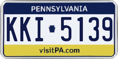 PA license plate KKI5139