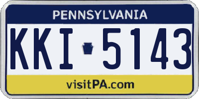 PA license plate KKI5143