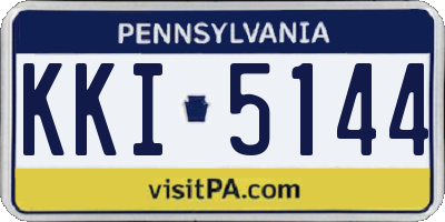 PA license plate KKI5144
