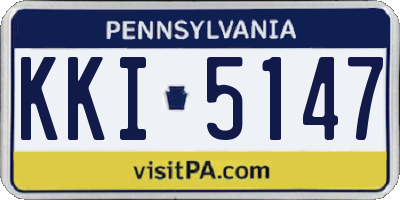 PA license plate KKI5147