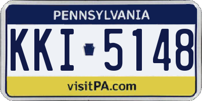 PA license plate KKI5148